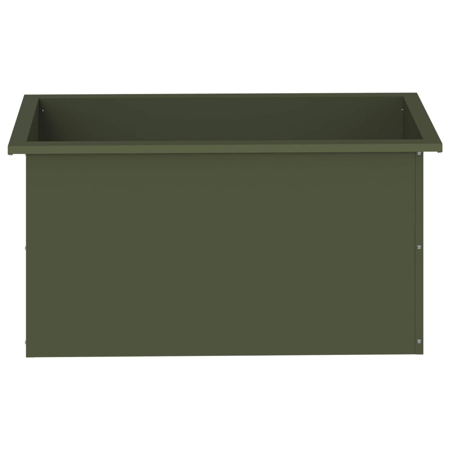 Garden Planter with LED Olive Green 40 x 80 x 40 cm Steel