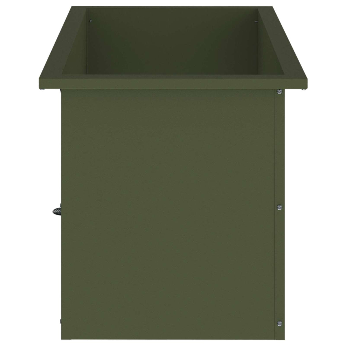 Garden Planter with LED 2 pcs Olive Green 40 x 80 x 40 cm Steel