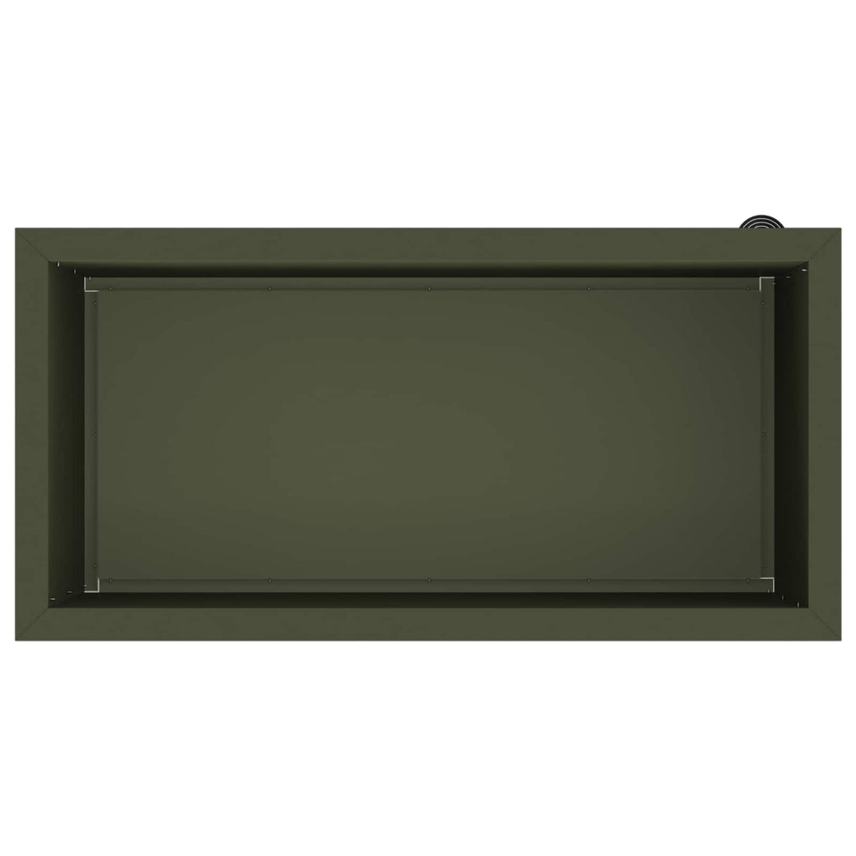 Garden Planter with LED 2 pcs Olive Green 40 x 80 x 40 cm Steel