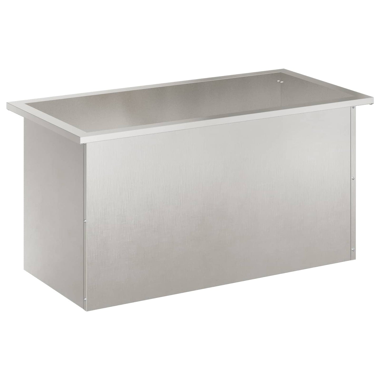 Garden Planter with LED Silver 40 x 80 x 40 cm Stainless Steel