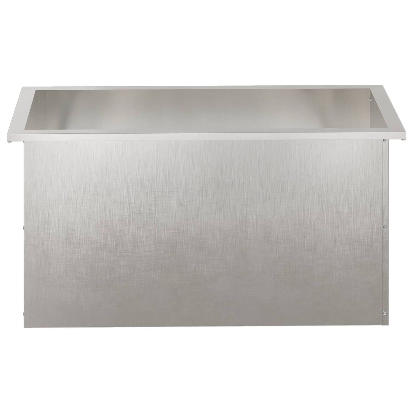 Garden Planter with LED Silver 40 x 80 x 40 cm Stainless Steel