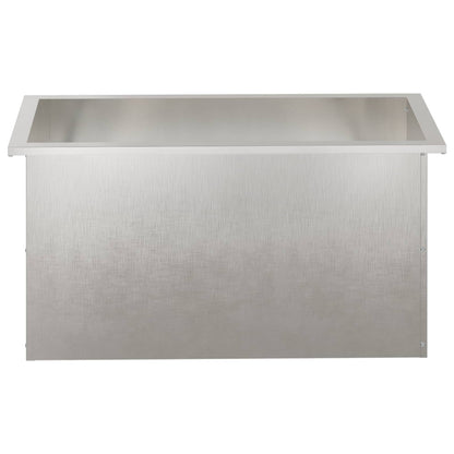 Garden Planter with LED Silver 40 x 80 x 40 cm Stainless Steel