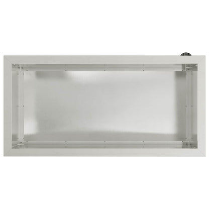 Garden Planter with LED Silver 40 x 80 x 40 cm Stainless Steel