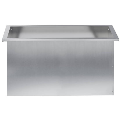 Garden Planter with LED Silver 40 x 80 x 40 cm Galvanised Steel