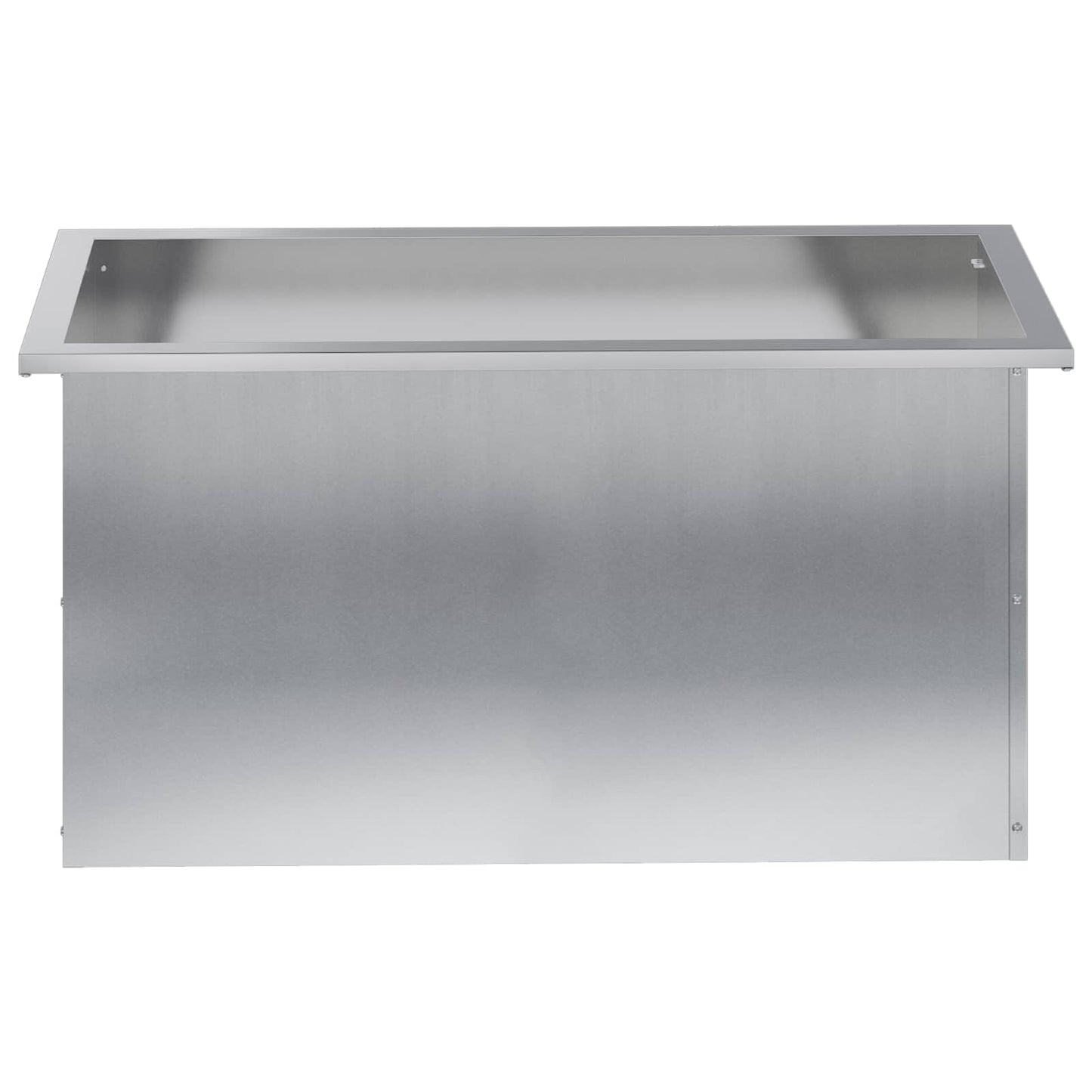 Garden Planter with LED 2 pcs Silver 40 x 80 x 40 cm