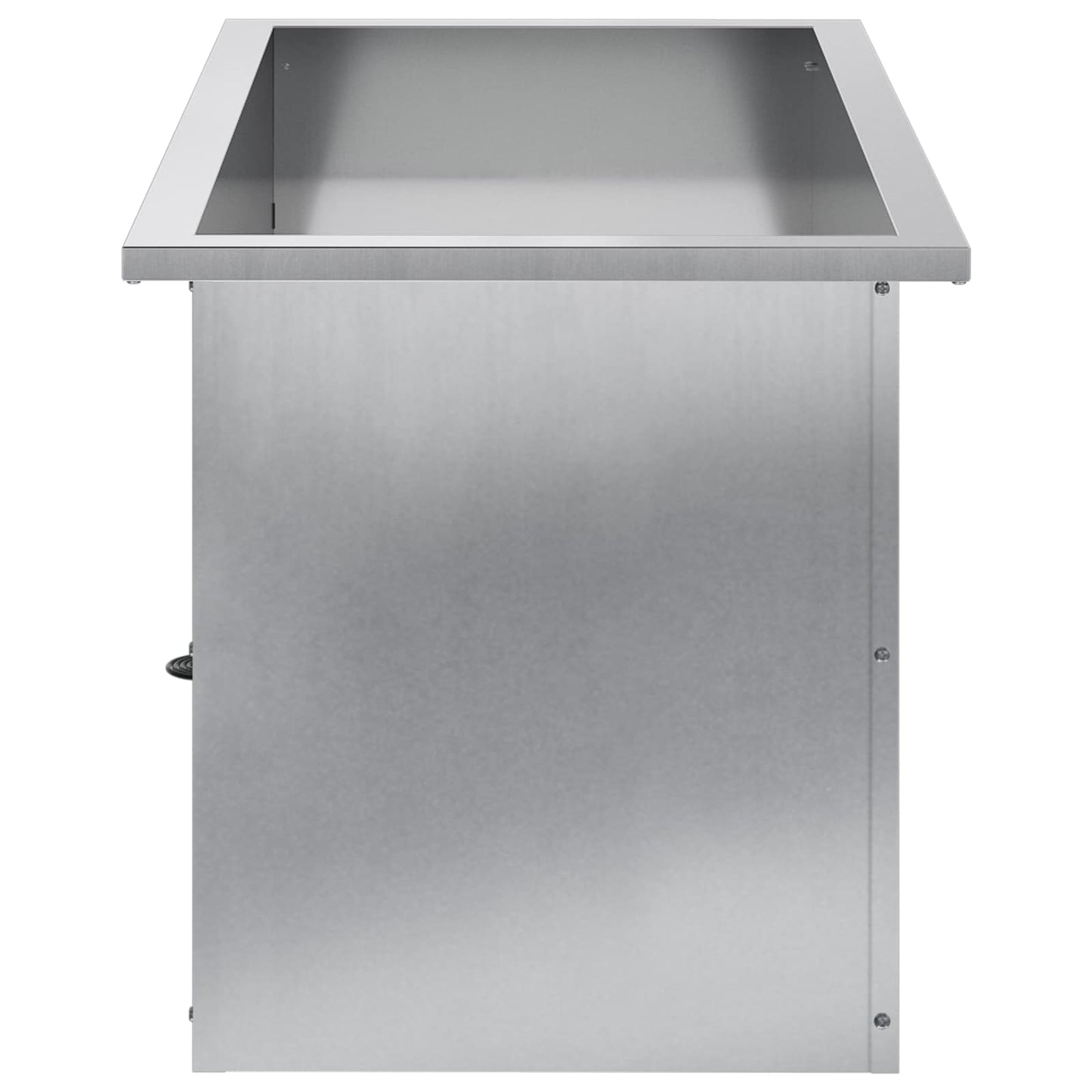 Garden Planter with LED 2 pcs Silver 40 x 80 x 40 cm