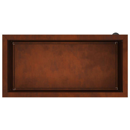Garden Planter with LED Rusty 40 x 80 x 40 cm Weathering Steel