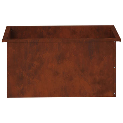Garden Planter with LED 2 pcs Rusty 40 x 80 x 40 cm