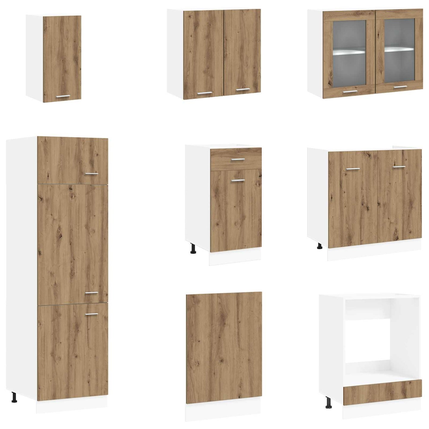 Kitchen Unit Lyon 8 pcs Artisan Oak Engineered Wood