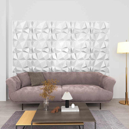 Wall Panels 24 pcs 50 x 50 cm Diamond White XPS Foam