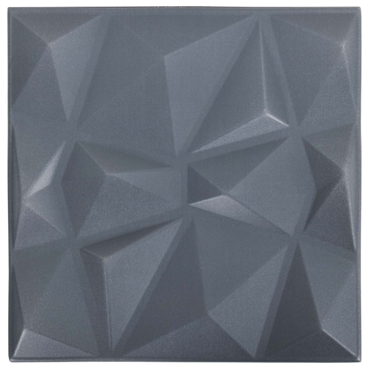 Wall Panels 12 pcs Origami Grey 50 x 50 cm XPS Foam