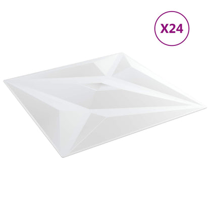 Wall Panels 24 pcs 50 x 50 cm White Star XPS Foam