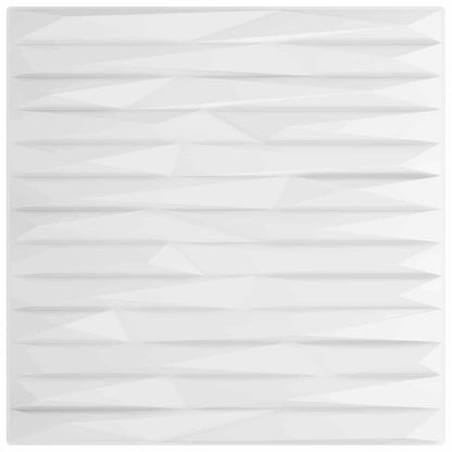 Wall Panels 48 pcs 50 x 50 cm White Stone XPS Foam