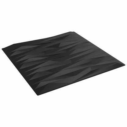 Wall Panels 24 pcs 50 x 50 cm Black Stone XPS Foam