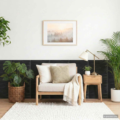 Wall Panels 48 pcs 50 x 50 cm Black Stone XPS Foam