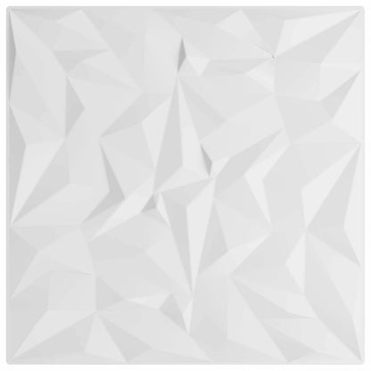 Wall Panels 12 pcs 50 x 50 cm White XPS Foam