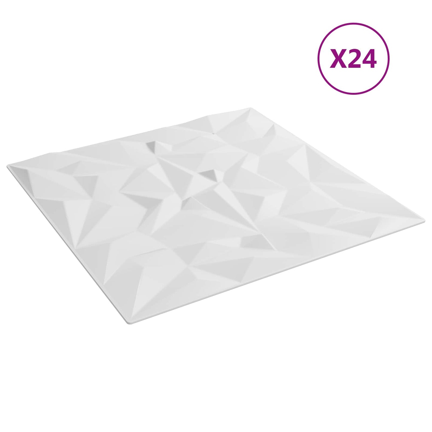Wall Panels 24 pcs 50 x 50 cm White XPS Foam