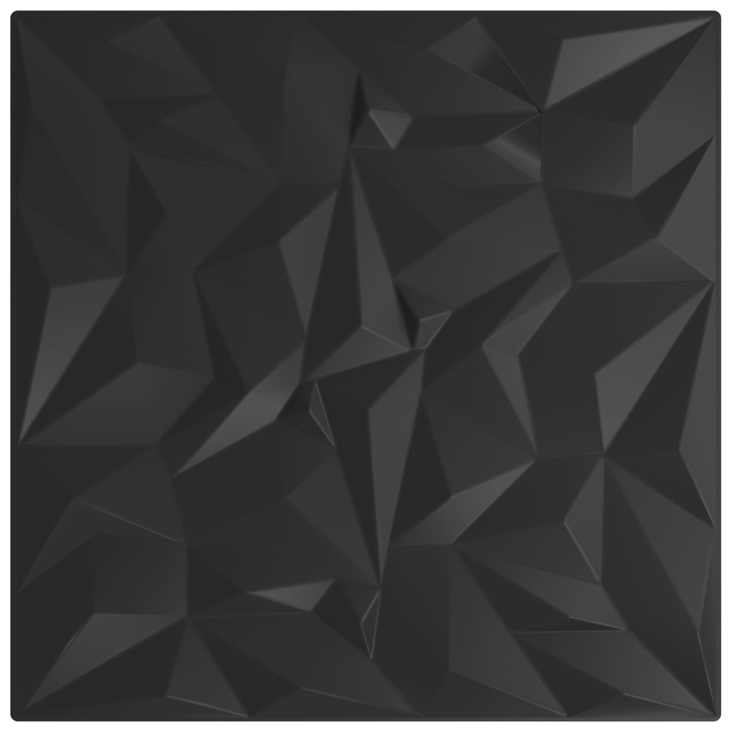 Wall Panels 12 pcs Black 50 x 50 cm XPS Foam