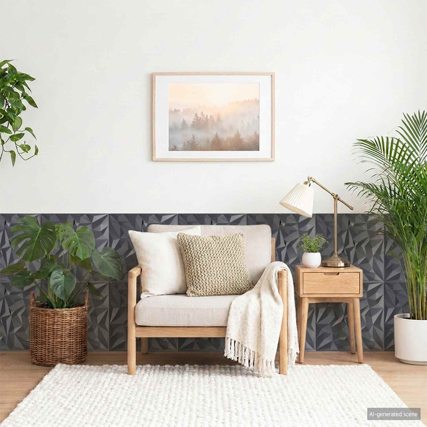 Wall Panels 12 pcs 50 x 50 cm Amethyst Grey XPS Foam