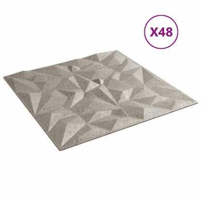 Wall Panels 48 pcs 50 x 50 cm Amethyst Beton XPS Foam