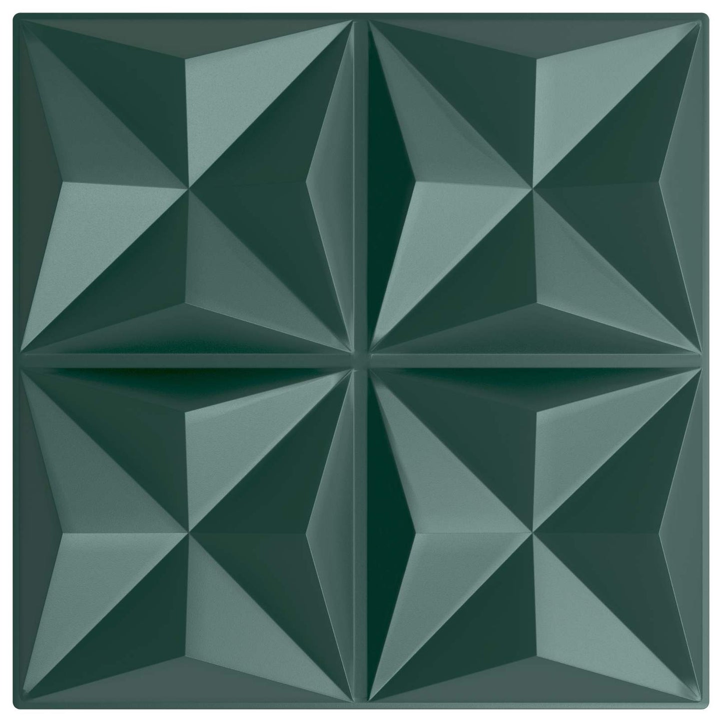Wall Panels 24 pcs Origami Green 50 x 50 cm XPS Foam