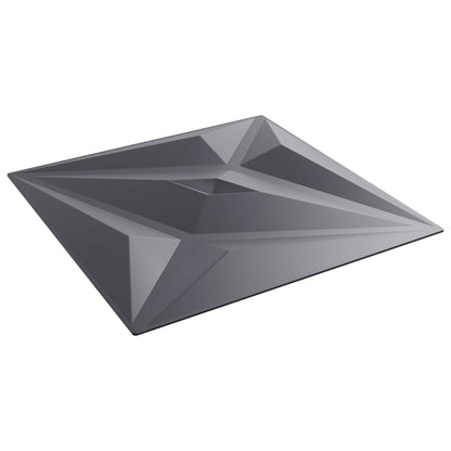 Wall Panels 12 pcs 50 x 50 cm Star Grey XPS Foam
