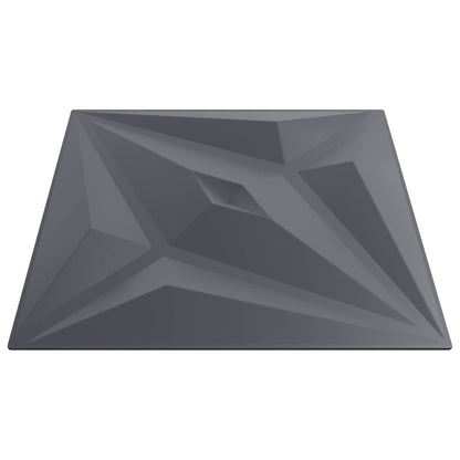 Wall Panels 12 pcs 50 x 50 cm Star Grey XPS Foam