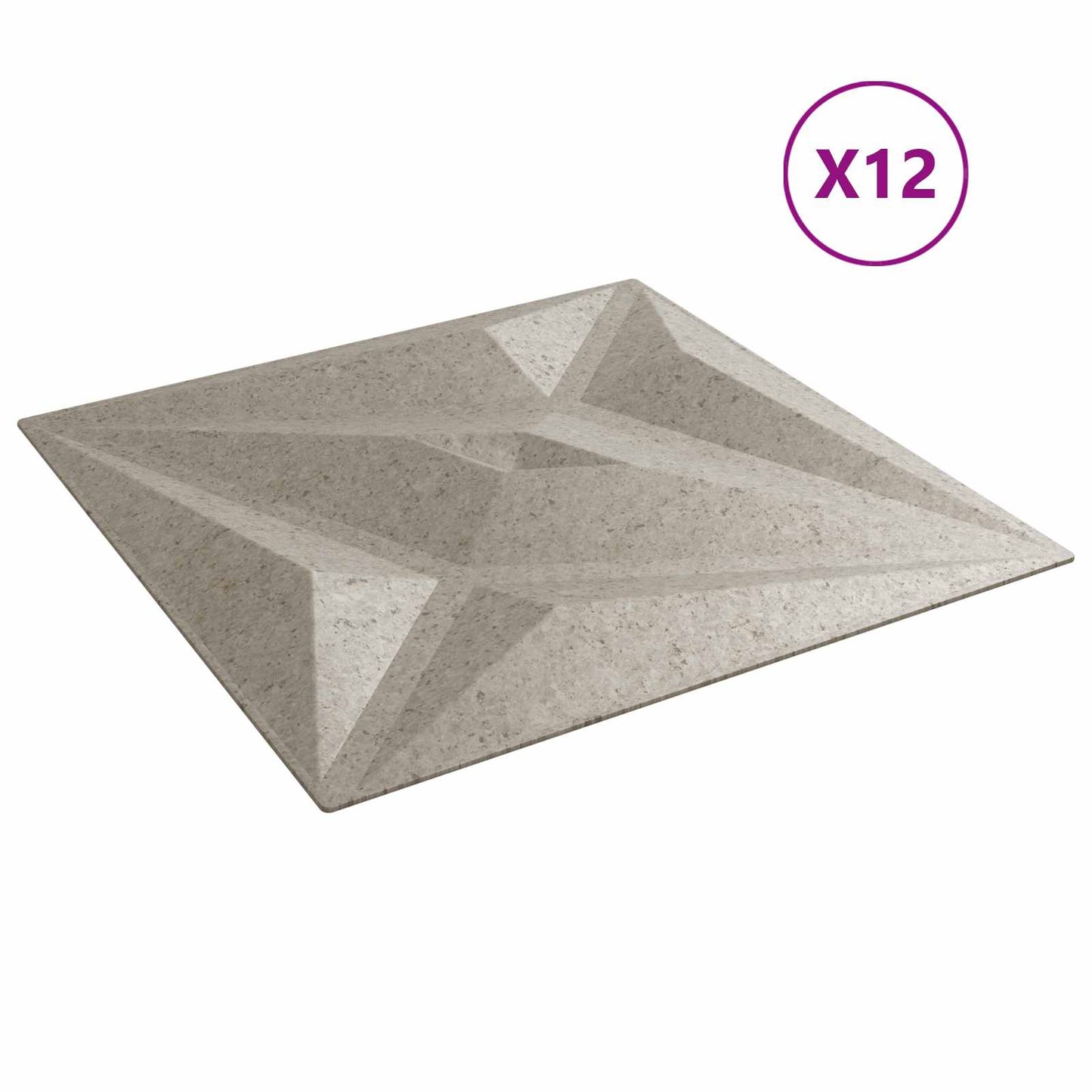 Wall Panels Star 12 pcs Star Beton 50 x 50 cm XPS Foam