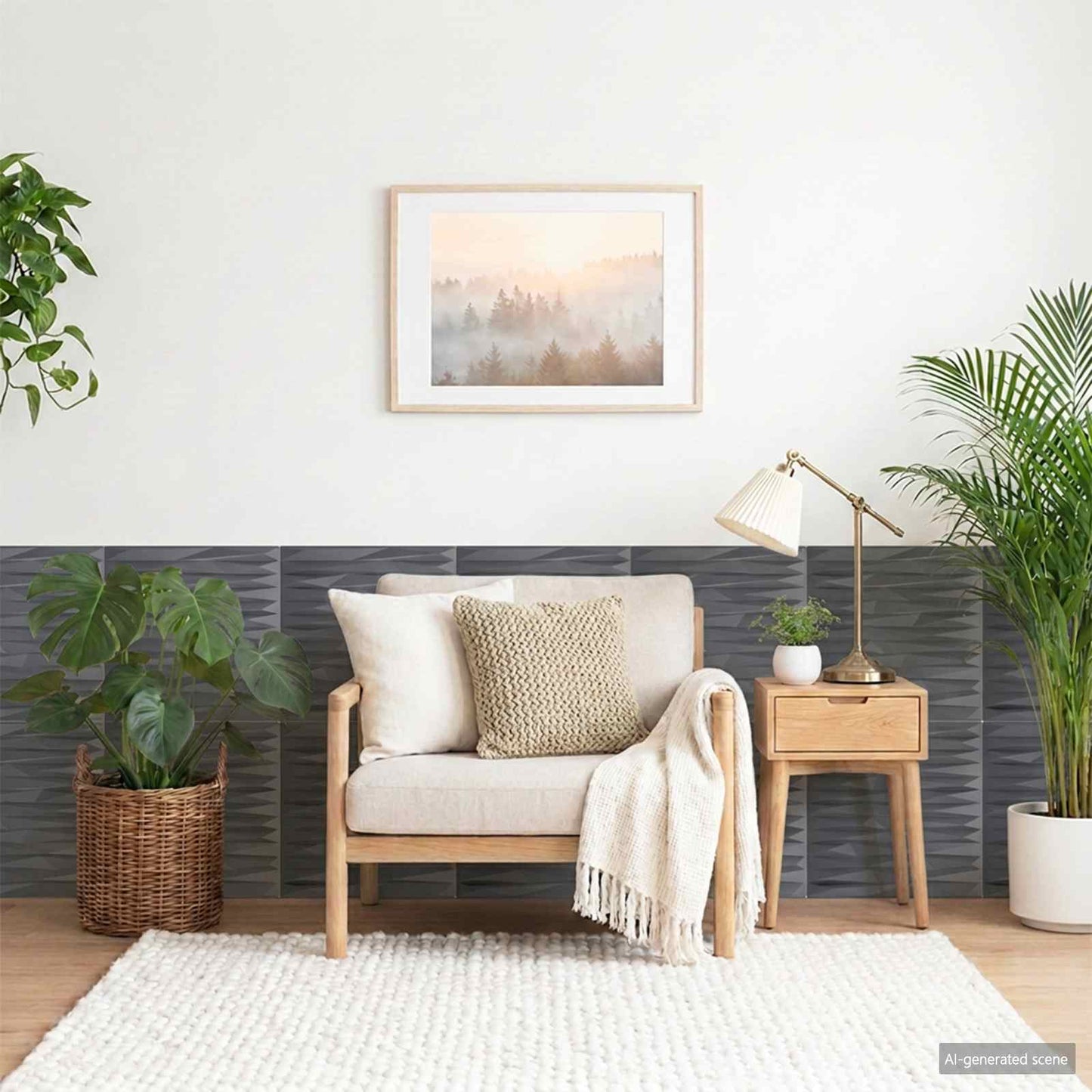 Wall Panels 12 pcs 50 x 50 cm Stone Grey XPS Foam