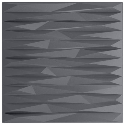 Wall Panels 24 pcs Stone Grey 50 x 50 cm XPS Foam