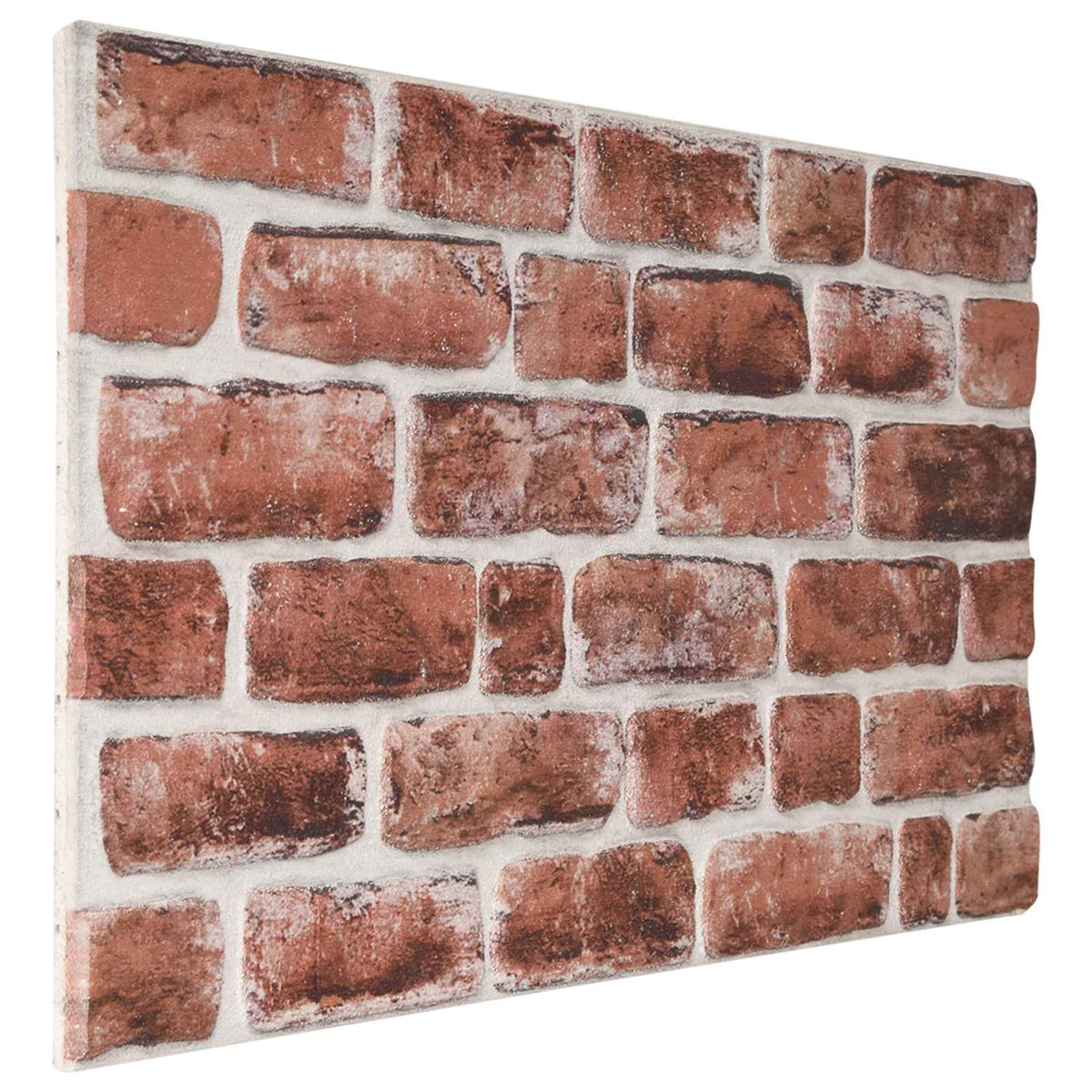 Wall Panels 10 pcs 100 x 50 cm Dark Brown and White EPS Foam