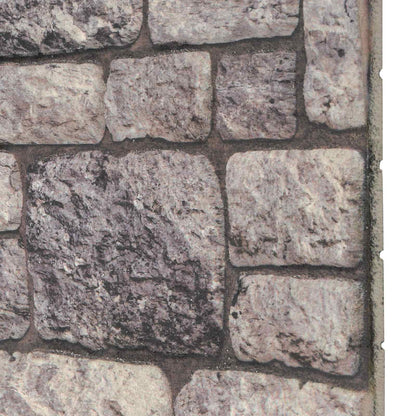 Wall Panels 10 pcs 100 x 50 cm Grey and White EPS Foam