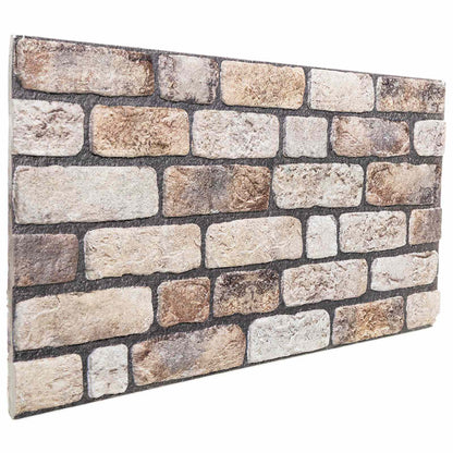 Wall Panels 10 pcs 100 x 50 cm Light Brown EPS Foam