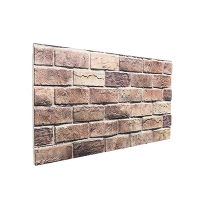 Wall Panels 10 pcs 100 x 50 cm Brown and Grey EPS Foam