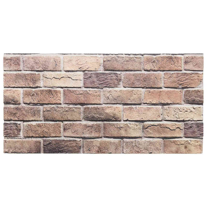 Wall Panels 10 pcs 100 x 50 cm Brown and Grey EPS Foam
