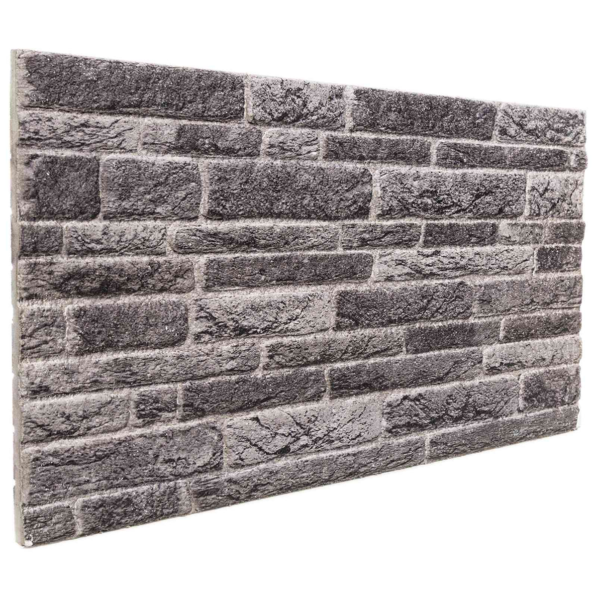Wall Panels 10 pcs 100 x 50 cm Anthracite EPS Foam