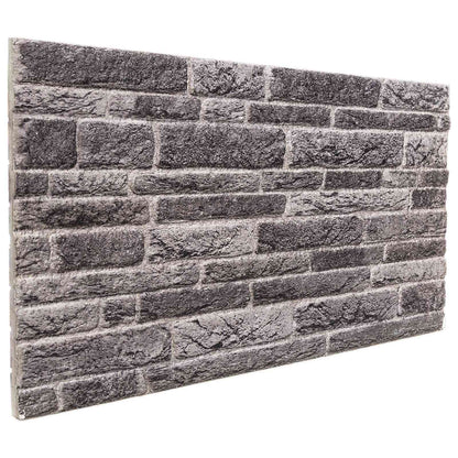 Wall Panels 10 pcs 100 x 50 cm Anthracite EPS Foam