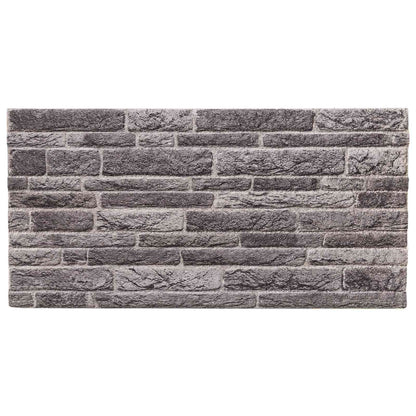 Wall Panels 10 pcs 100 x 50 cm Anthracite EPS Foam