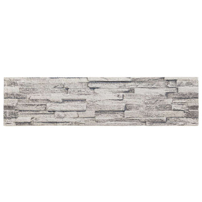 Wall Panels 10 pcs 100 x 25 cm Light Grey EPS Foam