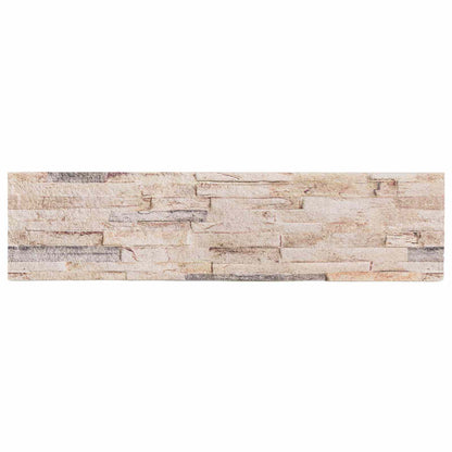 Wall Panels 10 pcs 100 x 25 cm White and Red EPS Foam