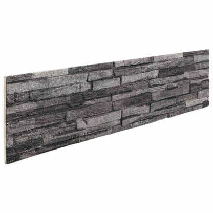 Wall Panels 10 pcs 100 x 25 cm Anthracite EPS Foam