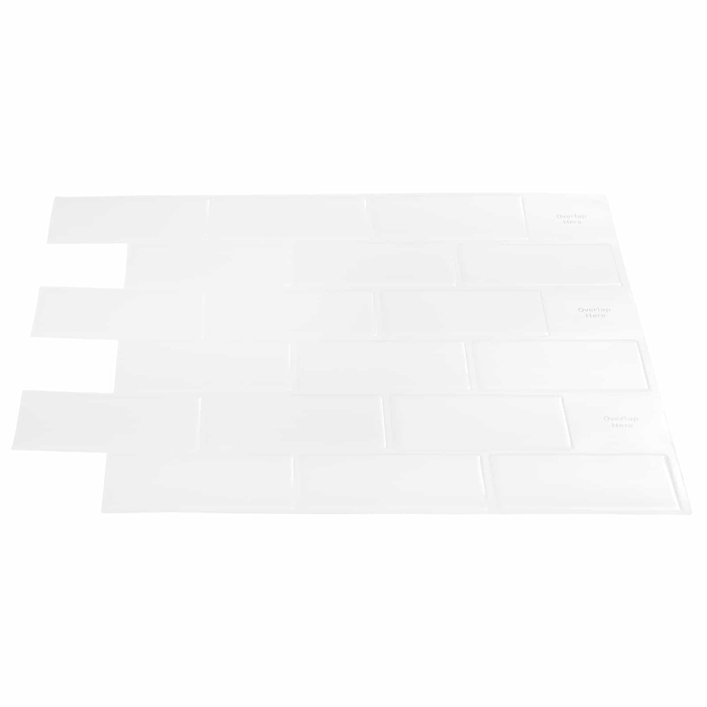 Subway Tile 50 pcs White 30 x 30 cm Polyurethane and PET