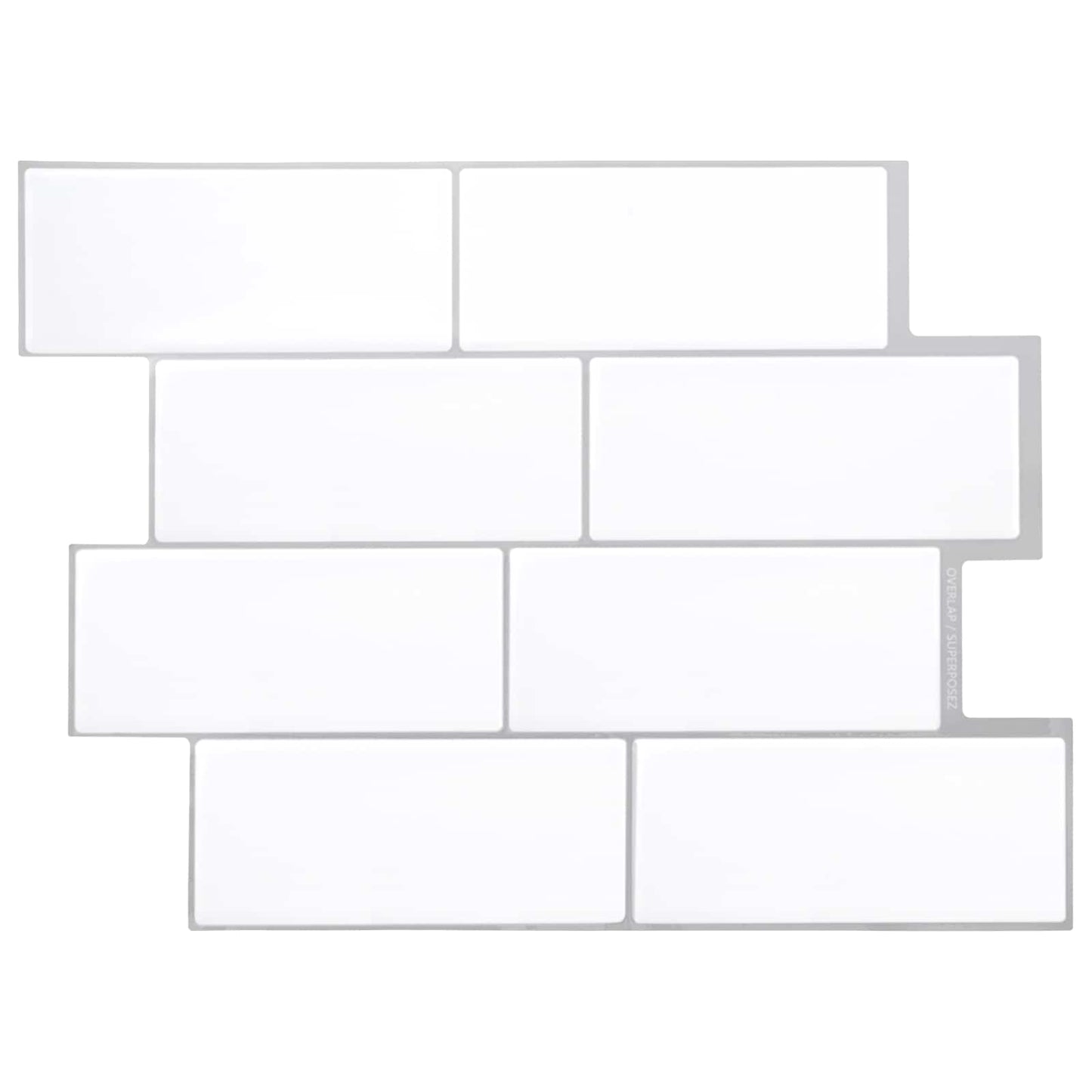 Decorative Stickers 50 pcs White Grey 29 x 21 cm