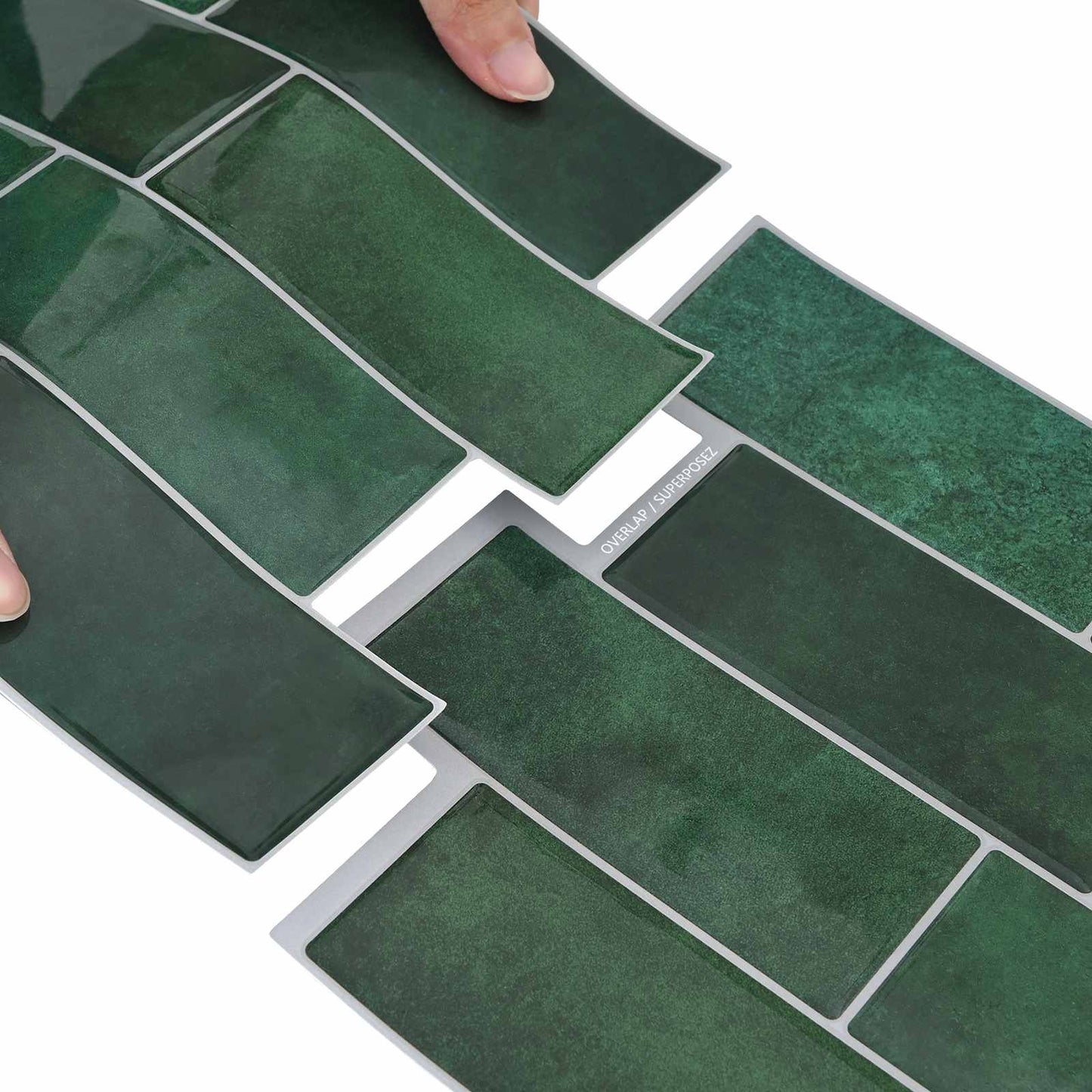 Decorative Stickers 10 pcs Dark Green 29 x 21 cm