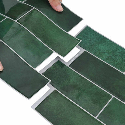 Decorative Stickers 10 pcs Dark Green 29 x 21 cm