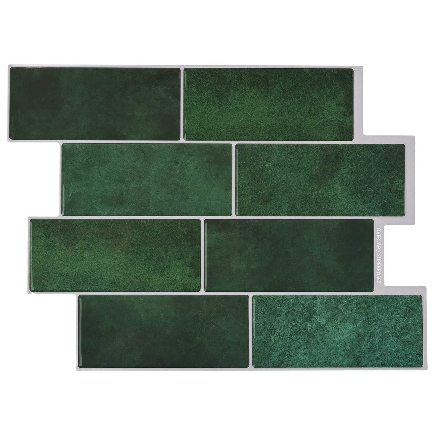 Decorative Stickers 10 pcs Dark Green 29 x 21 cm