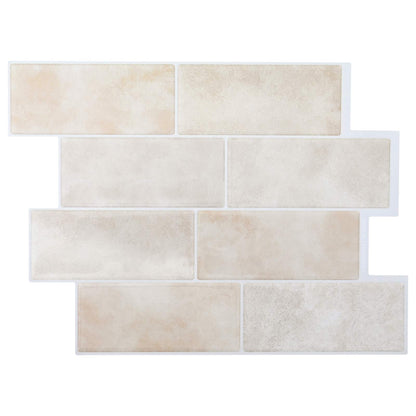 Decorative Stickers 10 pcs Beige Marble 29 x 21 cm