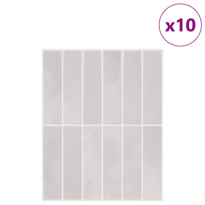 Rectangular Tile 10 pcs Beige 29 x 23 x 0.08 cm