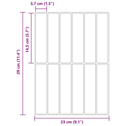 Rectangular Tile 10 pcs Beige Coffee 29 x 23 x 0.08 cm