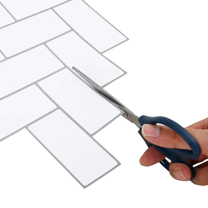 Herringbone Tile 20 pcs White Grey 30 x 30 cm